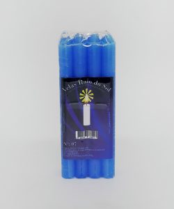 VELA AZUL CLARO NUMERO 7 (CAIXA COM 24 PACOTES)
